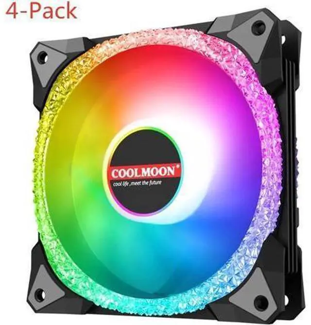 Main image of 120mm PC Computer Case Fan RGB Cooler Heatsink 12cm Aura Sync Silent Cooling Fan 6PIN Rainbow Music ARGB Controller