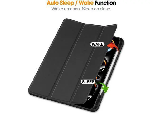 Alt view image 7 of 7 - Case for iPad Pro 11 Inch 2022 2021 2020 2018, Slim Smart Stand Cover for for iPad Pro 11 4th Gen 2022/3rd Gen 2021/ 2nd Gen 2020/1st Gen 2018 with Pencil Holder, Universal Stylus Pen