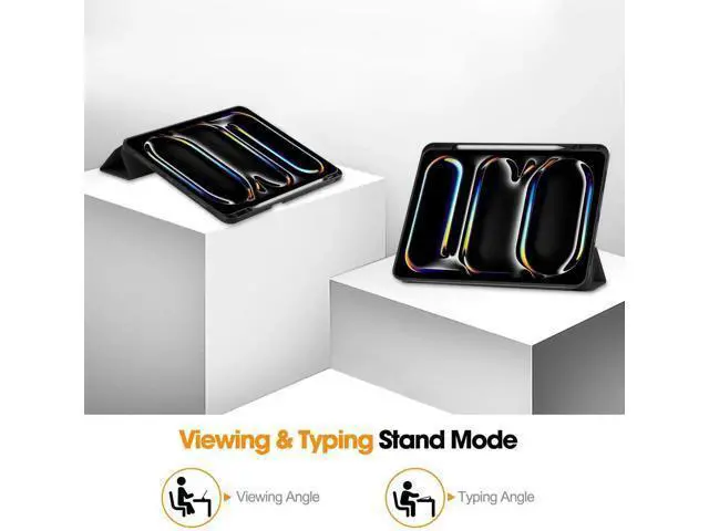 Alt view image 4 of 7 - Case for iPad Pro 11 Inch 2022 2021 2020 2018, Slim Smart Stand Cover for for iPad Pro 11 4th Gen 2022/3rd Gen 2021/ 2nd Gen 2020/1st Gen 2018 with Pencil Holder, Universal Stylus Pen