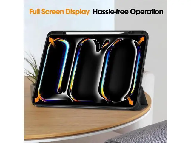 Alt view image 5 of 7 - Case for iPad Pro 11 Inch 2022 2021 2020 2018, Slim Smart Stand Cover for for iPad Pro 11 4th Gen 2022/3rd Gen 2021/ 2nd Gen 2020/1st Gen 2018 with Pencil Holder, Universal Stylus Pen