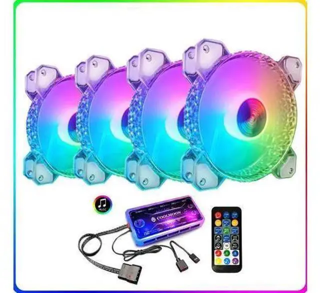 Main image of RGB Case Fan Kit 120mm Fan ARGB RGB Cooling Ventilador 6PIN Rainbow Computer Chassis Fans 12V Silent Adjust 12cm Aura Sync