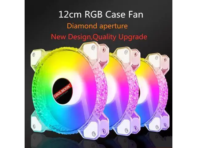 Alt view image 2 of 7 - RGB Case Fan Kit 120mm Fan ARGB RGB Cooling Ventilador 6PIN Rainbow Computer Chassis Fans 12V Silent Adjust 12cm Aura Sync