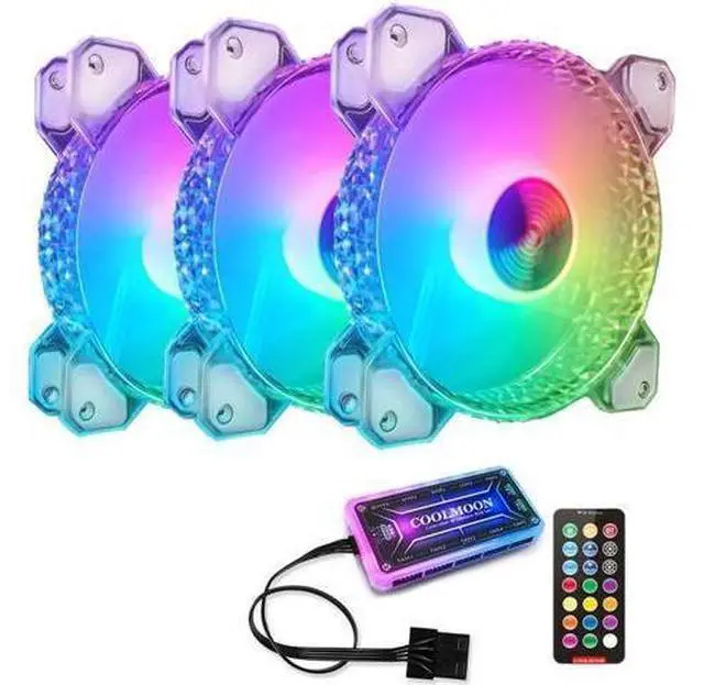 Main image of RGB Case Fan Kit 120mm Fan ARGB RGB Cooling Ventilador 6PIN Rainbow Computer Chassis Fans 12V Silent Adjust 12cm Aura Sync