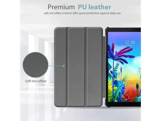 Alt view image 7 of 7 - LG G Pad 5 10.1 FHD Case Slim Light Smart Cover Trifold Stand Hard Shell Folio Case for 10.1 inch LG G Pad 5 2019