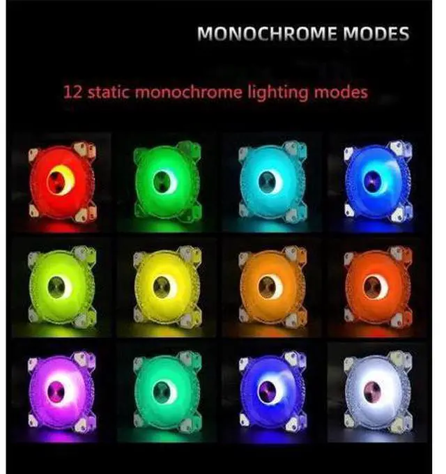 Alt view image 5 of 7 - RGB Case Fan Kit 120mm Fan ARGB RGB Cooling Ventilador 6PIN Rainbow Computer Chassis Fans 12V Silent Adjust 12cm Aura Sync
