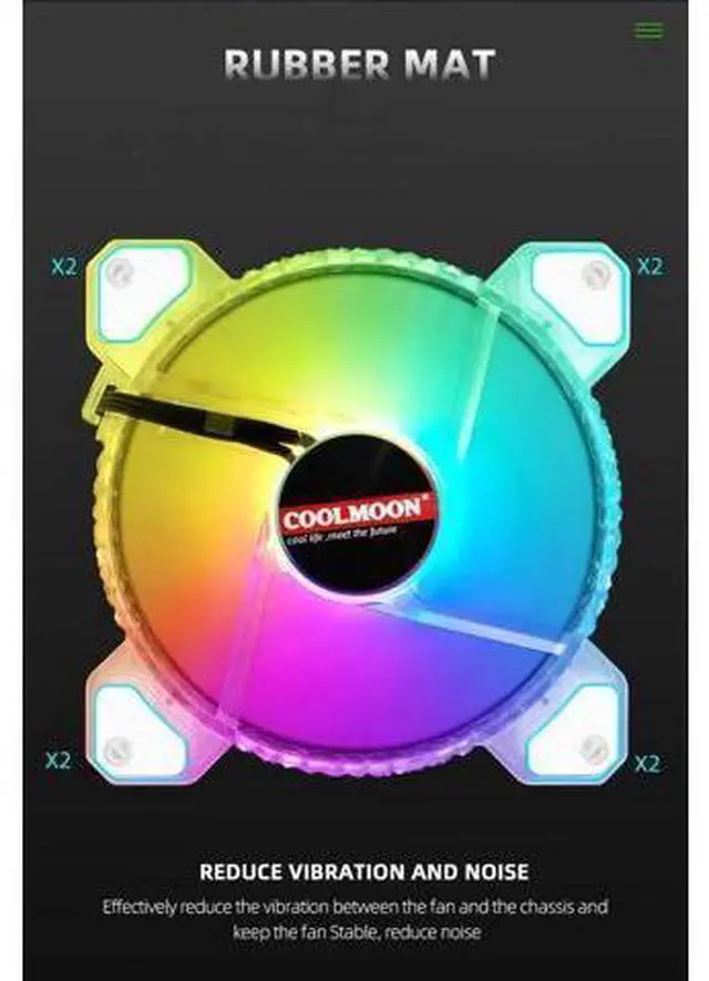 Alt view image 6 of 7 - RGB Case Fan Kit 120mm Fan ARGB RGB Cooling Ventilador 6PIN Rainbow Computer Chassis Fans 12V Silent Adjust 12cm Aura Sync