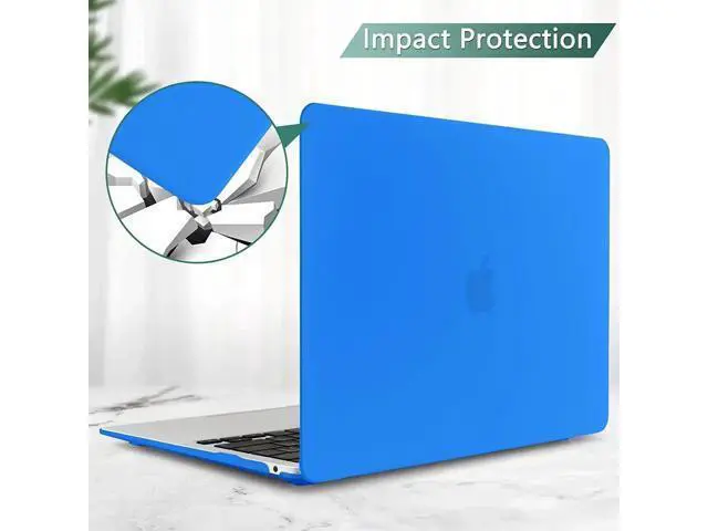Alt view image 7 of 7 - Compatible with MacBook Air 13 inch Case 2022, 2021-2018 Release A2337 M1 A2179 A1932 with Retina Display Touch ID, Plastic Hard Shell with Keyboard Cover Blue