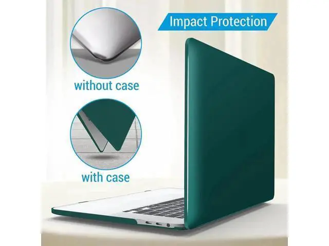 Alt view image 3 of 7 - Compatible with MacBook Pro 16 Inch Case A2141 Release 2020 2019, Hard Shell Case with Keyboard Cover for Old Version Mac Pro 16" Dark Green