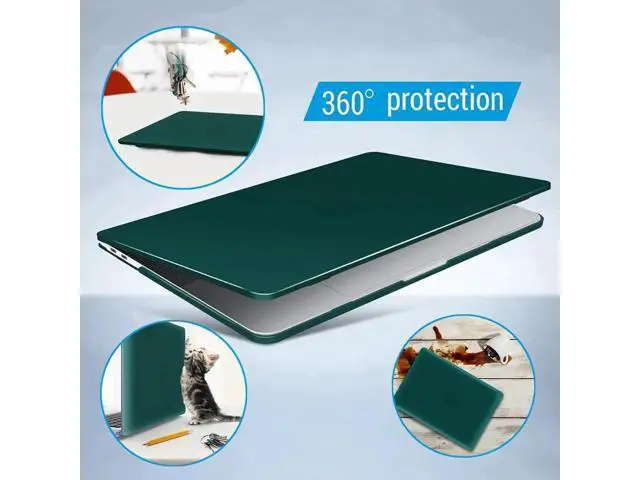 Alt view image 2 of 7 - Compatible with MacBook Pro 16 Inch Case A2141 Release 2020 2019, Hard Shell Case with Keyboard Cover for Old Version Mac Pro 16" Dark Green