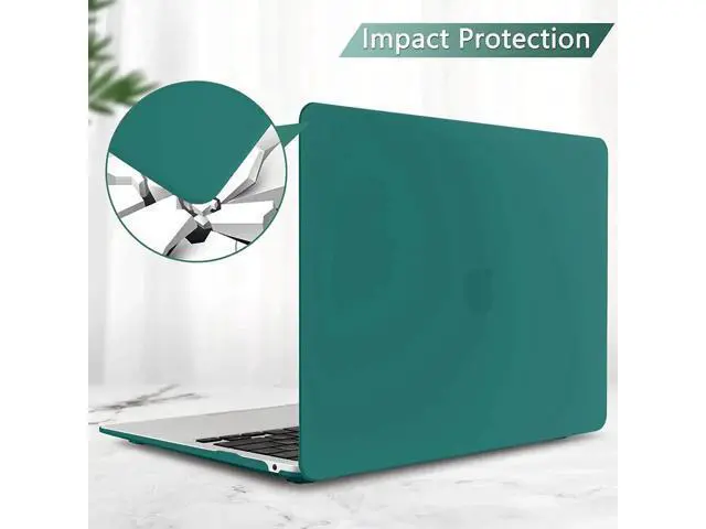 Alt view image 4 of 7 - Compatible with MacBook Air 13 inch Case 2022, 2021-2018 Release A2337 M1 A2179 A1932 with Retina Display Touch ID, Plastic Hard Shell with Keyboard Cover Dark Green