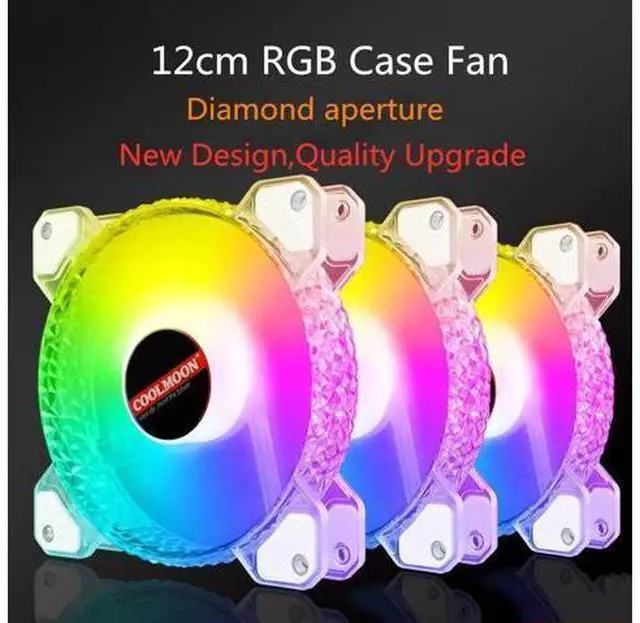 Alt view image 5 of 7 - RGB Case Fan Kit 120mm Fan ARGB RGB Cooling Ventilador 6PIN Rainbow Computer Chassis Fans 12V Silent Adjust 12cm Aura Sync