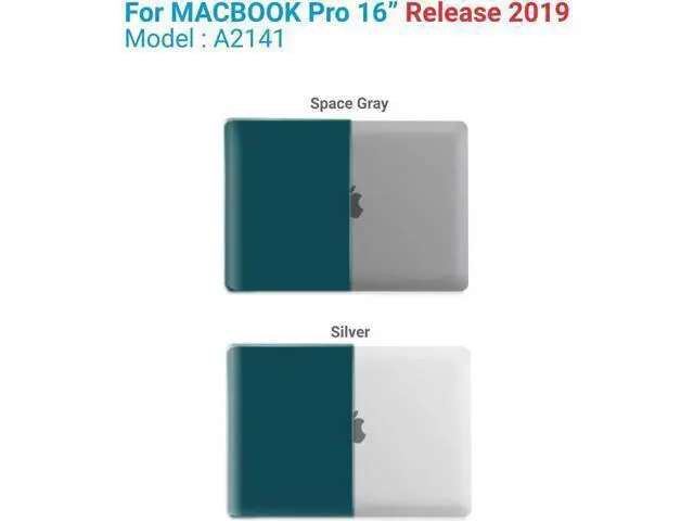 Alt view image 7 of 7 - Compatible with MacBook Pro 16 Inch Case A2141 Release 2020 2019, Hard Shell Case with Keyboard Cover for Old Version Mac Pro 16" Dark Green