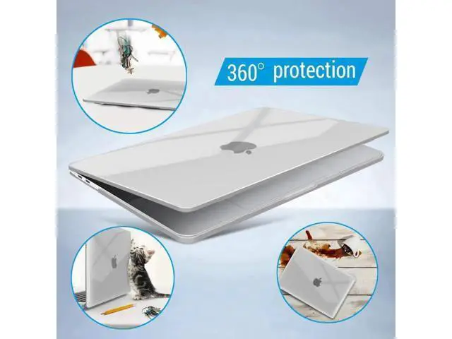 Alt view image 6 of 7 - Compatible with MacBook Pro 16 Inch Case A2141 Release 2020 2019, Hard Shell Case with Keyboard Cover for Old Version Mac Pro 16" Crystal Clear