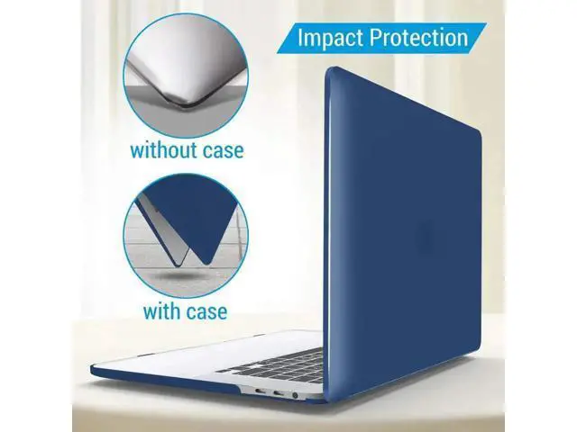 Alt view image 2 of 7 - Compatible with MacBook Pro 16 Inch Case A2141 Release 2020 2019, Hard Shell Case with Keyboard Cover for Old Version Mac Pro 16" Navy Blue