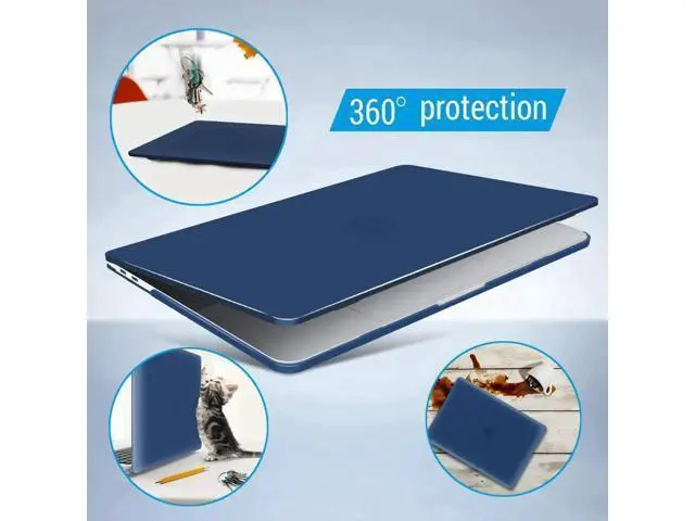 Alt view image 5 of 7 - Compatible with MacBook Pro 16 Inch Case A2141 Release 2020 2019, Hard Shell Case with Keyboard Cover for Old Version Mac Pro 16" Navy Blue