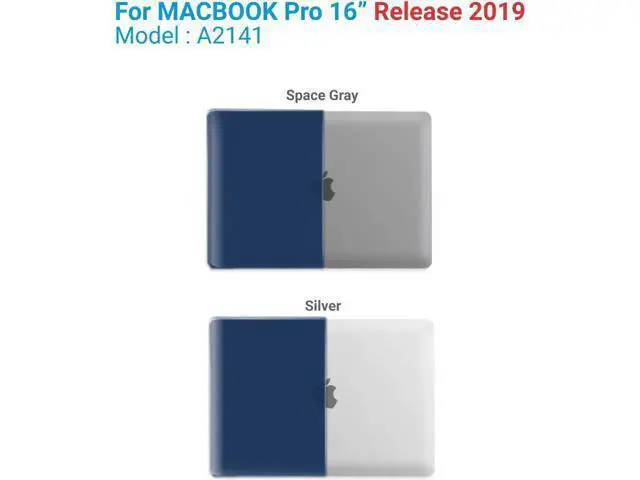 Alt view image 7 of 7 - Compatible with MacBook Pro 16 Inch Case A2141 Release 2020 2019, Hard Shell Case with Keyboard Cover for Old Version Mac Pro 16" Navy Blue