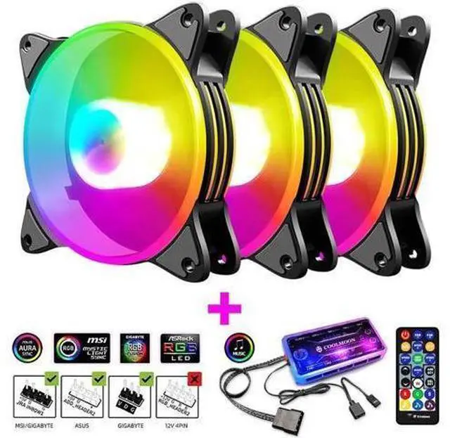 Main image of 120mm Case Fan Cooler PC Air 12cm Cooling Fans 6PIN RGB Radiator 12V Mute Computer ARGB Aura Sync