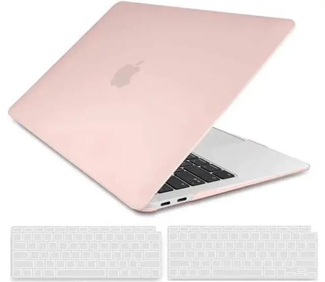Main image of Compatible with MacBook Air 13 inch Case 2022, 2021-2018 Release A2337 M1 A2179 A1932 with Retina Display Touch ID, Plastic Hard Shell with Keyboard Cover Light Pink