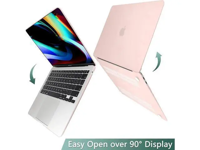 Alt view image 2 of 7 - Compatible with MacBook Air 13 inch Case 2022, 2021-2018 Release A2337 M1 A2179 A1932 with Retina Display Touch ID, Plastic Hard Shell with Keyboard Cover Light Pink