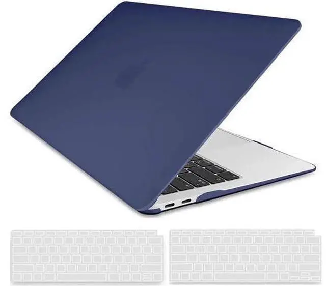 Main image of Compatible with MacBook Air 13 inch Case 2022, 2021-2018 Release A2337 M1 A2179 A1932 with Retina Display Touch ID, Plastic Hard Shell with Keyboard Cover Navy Blue