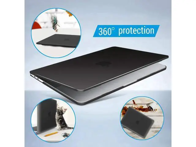 Alt view image 5 of 7 - Compatible with MacBook Pro 16 Inch Case A2141 Release 2020 2019, Hard Shell Case with Keyboard Cover for Old Version Mac Pro 16" Matte Black