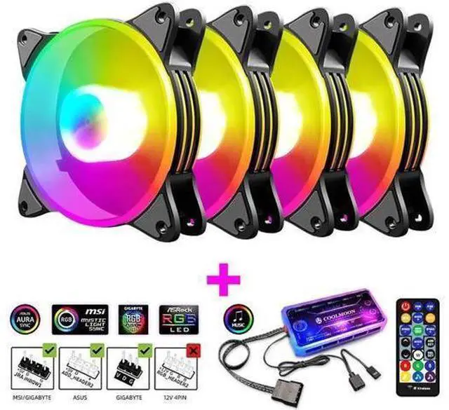 Main image of 120mm Case Fan Cooler PC Air 12cm Cooling Fans 6PIN RGB Radiator 12V Mute Computer ARGB Aura Sync