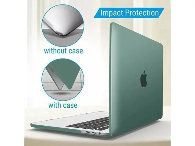 Alt view image 3 of 7 - Compatible with MacBook Pro 16 Inch Case A2141 Release 2020 2019, Hard Shell Case with Keyboard Cover for Old Version Mac Pro 16" Matte Green