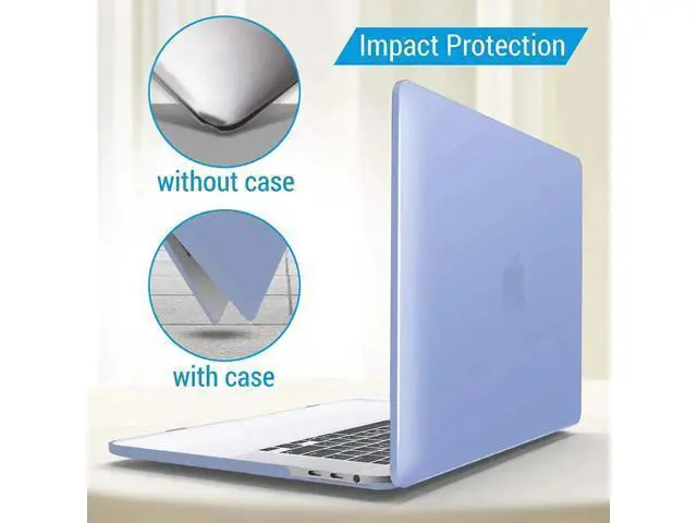 Alt view image 4 of 7 - Compatible with MacBook Pro 16 Inch Case A2141 Release 2020 2019, Hard Shell Case with Keyboard Cover for Old Version Mac Pro 16" Matte Light blue