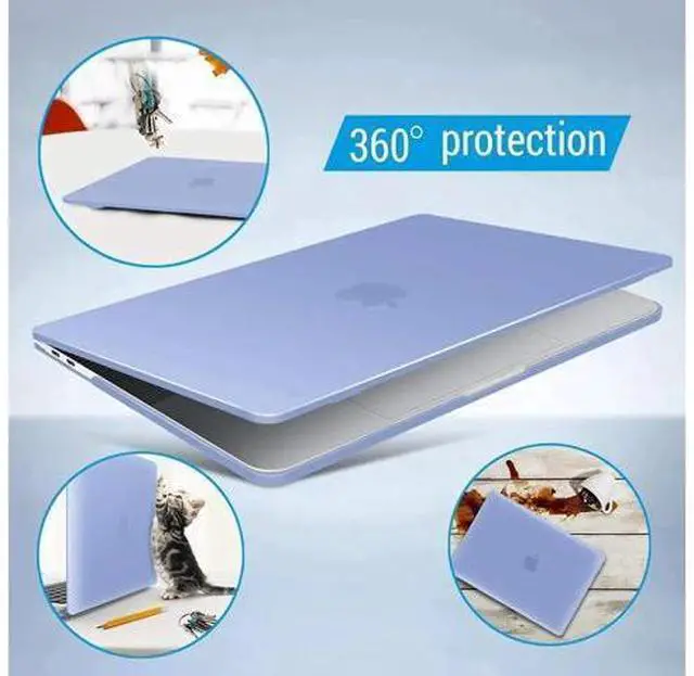 Alt view image 2 of 7 - Compatible with MacBook Pro 16 Inch Case A2141 Release 2020 2019, Hard Shell Case with Keyboard Cover for Old Version Mac Pro 16" Matte Light blue