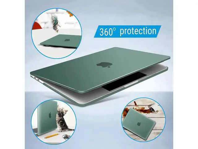 Alt view image 5 of 7 - Compatible with MacBook Pro 16 Inch Case A2141 Release 2020 2019, Hard Shell Case with Keyboard Cover for Old Version Mac Pro 16" Matte Green