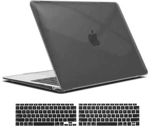 Main image of Compatible with MacBook Air 13 inch Case 2022, 2021-2018 Release A2337 M1 A2179 A1932 with Retina Display Touch ID, Plastic Hard Shell with Keyboard Cover Crystal Black