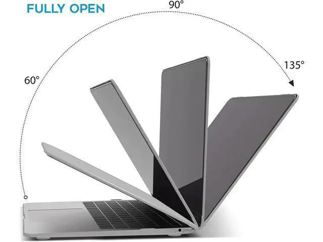 Alt view image 3 of 7 - Compatible with MacBook Air 13 inch Case 2022, 2021-2018 Release A2337 M1 A2179 A1932 with Retina Display Touch ID, Plastic Hard Shell with Keyboard Cover Crystal Black
