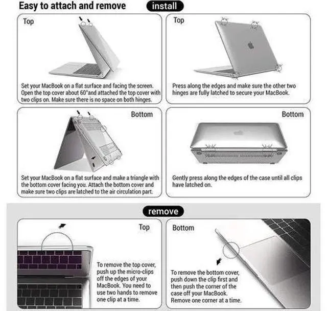 Alt view image 3 of 7 - Compatible with MacBook Air 13 inch Case 2022, 2021-2018 Release A2337 M1 A2179 A1932 with Retina Display Touch ID, Plastic Hard Shell with Keyboard Cover Matte Transparent