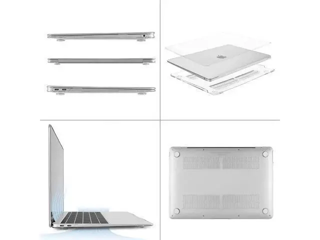 Alt view image 6 of 7 - Compatible with MacBook Air 13 inch Case 2022, 2021-2018 Release A2337 M1 A2179 A1932 with Retina Display Touch ID, Plastic Hard Shell with Keyboard Cover Matte Transparent
