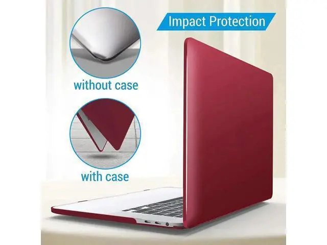 Alt view image 5 of 7 - Compatible with MacBook Pro 16 Inch Case A2141 Release 2020 2019, Hard Shell Case with Keyboard Cover for Old Version Mac Pro 16" Matte Red
