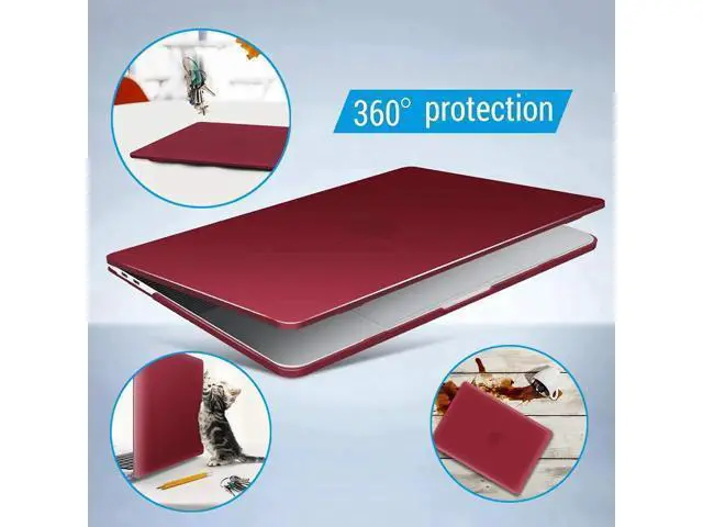 Alt view image 4 of 7 - Compatible with MacBook Pro 16 Inch Case A2141 Release 2020 2019, Hard Shell Case with Keyboard Cover for Old Version Mac Pro 16" Matte Red