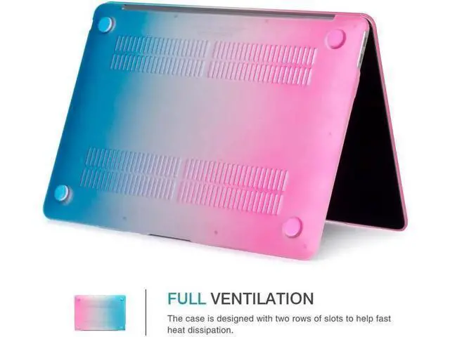 Alt view image 3 of 7 - Compatible with MacBook Pro 16 Inch Case A2141 Release 2020 2019, Hard Shell Case with Keyboard Cover for Old Version Mac Pro 16" Rainbow Red