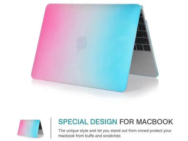 Alt view image 5 of 7 - Compatible with MacBook Pro 16 Inch Case A2141 Release 2020 2019, Hard Shell Case with Keyboard Cover for Old Version Mac Pro 16" Rainbow Red