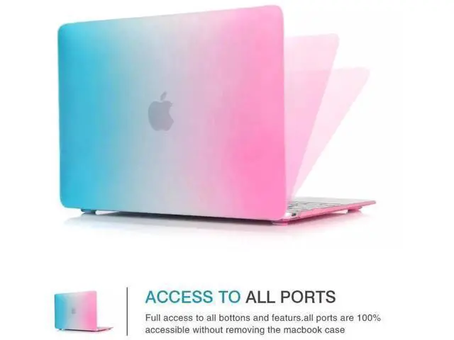 Alt view image 7 of 7 - Compatible with MacBook Pro 16 Inch Case A2141 Release 2020 2019, Hard Shell Case with Keyboard Cover for Old Version Mac Pro 16" Rainbow Red