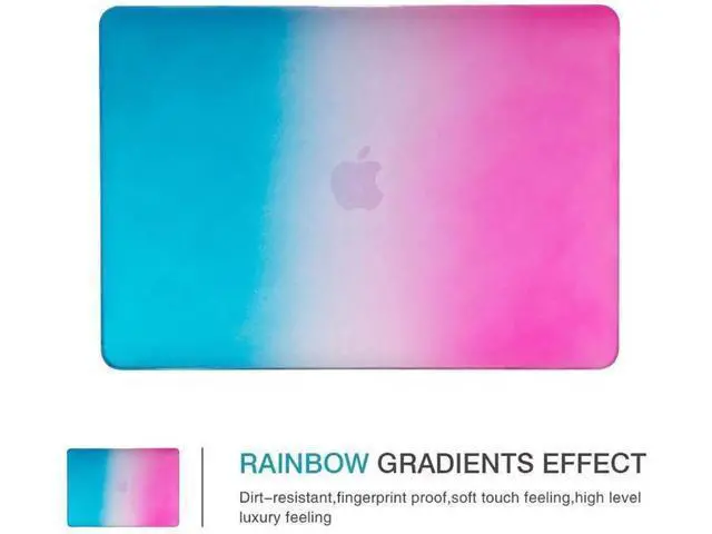 Alt view image 6 of 7 - Compatible with MacBook Pro 16 Inch Case A2141 Release 2020 2019, Hard Shell Case with Keyboard Cover for Old Version Mac Pro 16" Rainbow Red