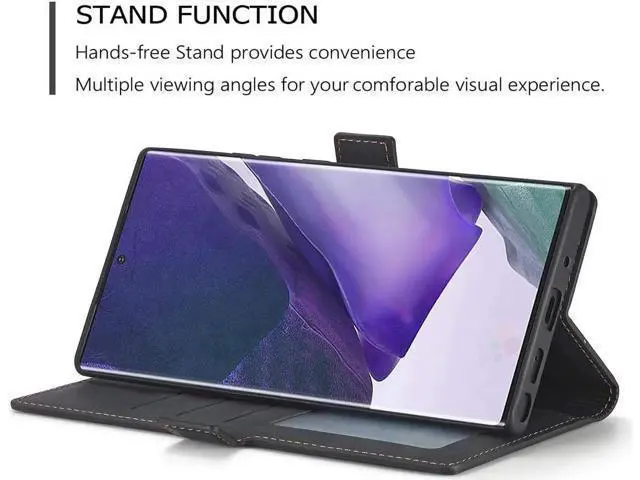 Alt view image 4 of 6 - Samsung Galaxy Note 20 Ultra 5G Case, Premium PU Leather Cover TPU Bumper with Card Holder Kickstand Hidden Magnetic Shockproof Flip Wallet Case for Samsung Galaxy Note 20 Ultra 5G
