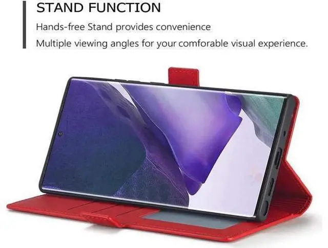 Alt view image 4 of 6 - Samsung Galaxy Note 20 Ultra 5G Case, Premium PU Leather Cover TPU Bumper with Card Holder Kickstand Hidden Magnetic Shockproof Flip Wallet Case for Samsung Galaxy Note 20 Ultra 5G
