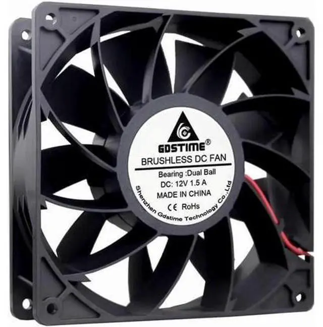 Alt view image 2 of 4 - 12V 24V Cooling Fan 14cm 140mm 14038 140x140x38mm Quiet Brushless Axial Dual Ball Cooling Fan 14038 Fan Grill Net