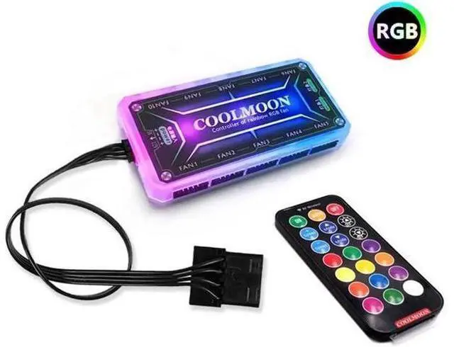 Alt view image 7 of 7 - 12cm RGB Series Case Fan, Wireless RGB LED 120mm Fan,Quiet Edition High Airflow Adjustable Color LED Case Fan For PC Cases