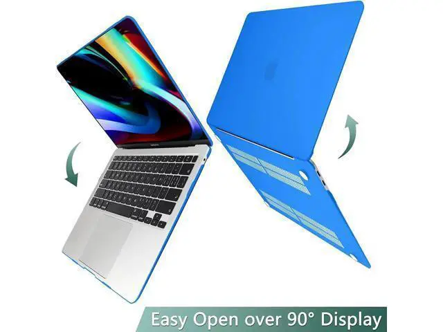 Alt view image 4 of 7 - Compatible with MacBook Air 13 inch Case 2022, 2021-2018 Release A2337 M1 A2179 A1932 with Retina Display Touch ID, Plastic Hard Shell with Keyboard Cover Blue