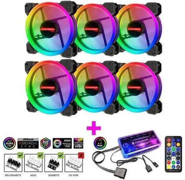 Main image of 12cm RGB Series Case Fan, Wireless RGB LED 120mm Fan,Quiet Edition High Airflow Adjustable Color LED Case Fan For PC Cases