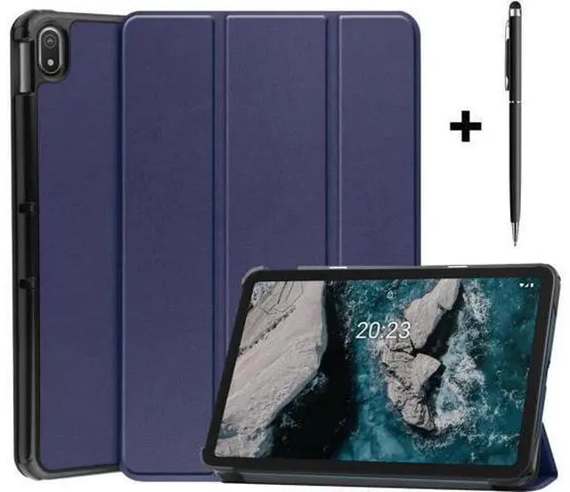 Main image of Nokia T20 Tablet Case 10.36 Inch 2021, Slim Light Trifold Stand Hard Shell Smart Cover for 10.36" Nokia T20 Tablet TA-1392 TA-13797 TA-1394 2021 with Universal Stylus Pen Blue Blue