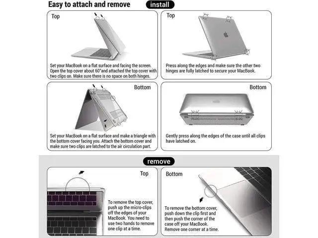 Alt view image 4 of 7 - Compatible with MacBook Air 13 inch Case 2022, 2021-2018 Release A2337 M1 A2179 A1932 with Retina Display Touch ID, Plastic Hard Shell with Keyboard Cover Crystal Clear