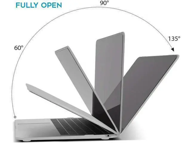 Alt view image 7 of 7 - Compatible with MacBook Air 13 inch Case 2022, 2021-2018 Release A2337 M1 A2179 A1932 with Retina Display Touch ID, Plastic Hard Shell with Keyboard Cover Crystal Clear