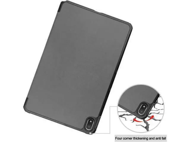 Alt view image 3 of 7 - Nokia T20 Tablet Case 10.36 Inch 2021, Slim Light Trifold Stand Hard Shell Smart Cover for 10.36" Nokia T20 Tablet TA-1392 TA-13797 TA-1394 2021 with Universal Stylus Pen Blue Grey